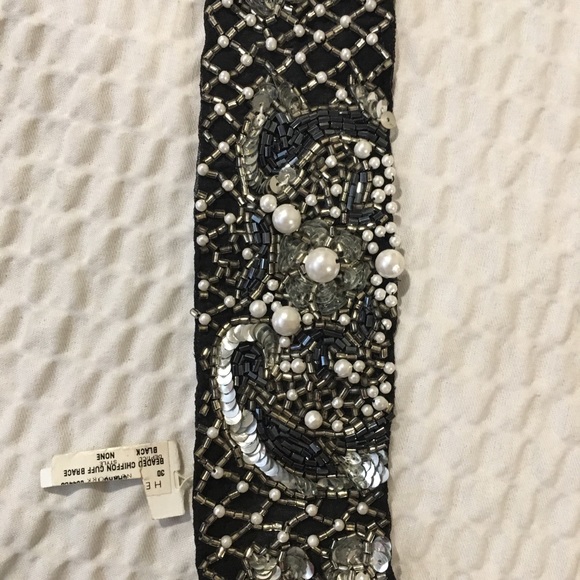 Roark chiffon black beaded cuff bracelet - Picture 1 of 5